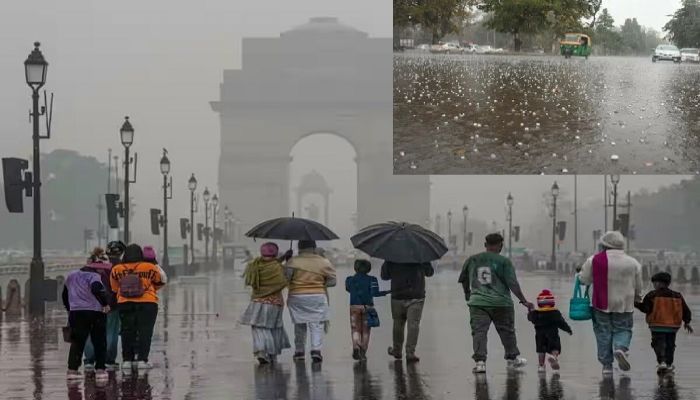 Weather Update: दिल्ली-NCR में झमाझम बारिश के साथ गिरे ओले, बढ़ी ठिठुरन, मौसम विभाग ने जारी किया अलर्ट