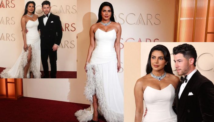 oscars 2026 priyanka chopra nick jonas red carpet look