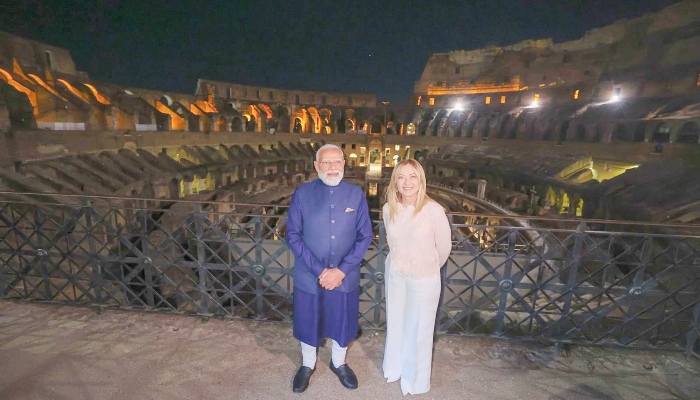 PM MODI-Meloni-Rome Visit-Colosseum Tour