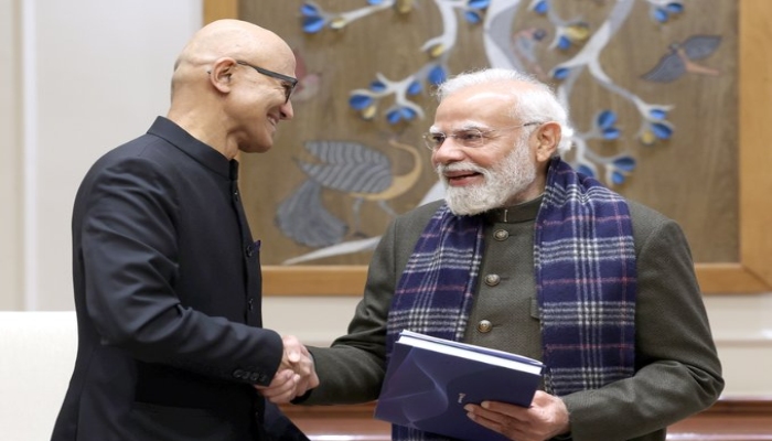 माइक्रोसॉफ्ट के सीईओ सत्या नडेला ने पीएम मोदी से की मुलाकात, भारत में 17.5 बिलियन डॉलर का निवेश करेंगे