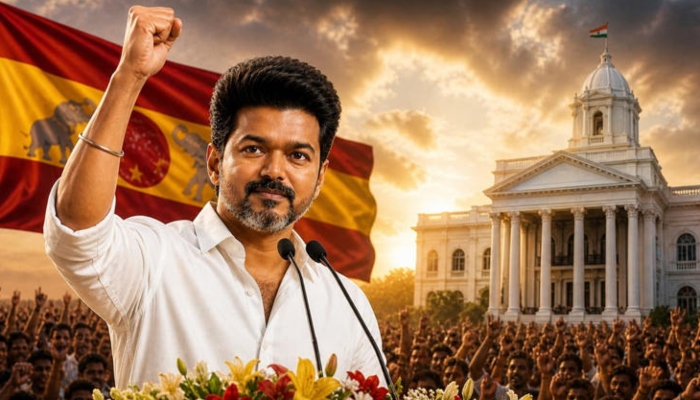 Vijay Thalapathy Oath Ceremony: जवाहर लाल नेहरू स्टेडियम में विजय थलापति का शपथ समारोह