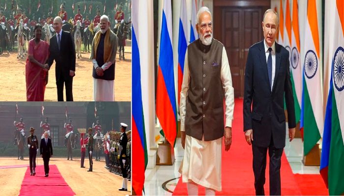 Putin India Visit: राष्ट्रपति भवन में हुआ पुतिन का 'ग्रैंड वेलकम', गार्ड ऑफ ऑनर के साथ दी गई 21 तोपों की सलामी
