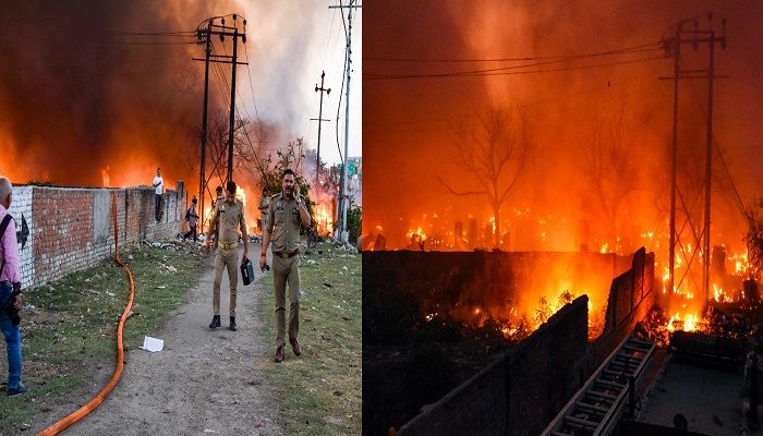 Ghaziabad Fire: लखनऊ के बाद गाजियाबाद में आग का तांडव, सिलेंडरों के धमाकों से दहला इलाका, सैकड़ों झुग्गियां जलकर राख