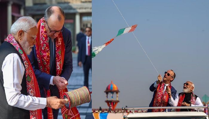 International Kite Festival: पीएम मोदी ने जर्मन चांसलर के साथ 'काइट फेस्टिवल' में उठाया पतंगबाजी का लुफ्त